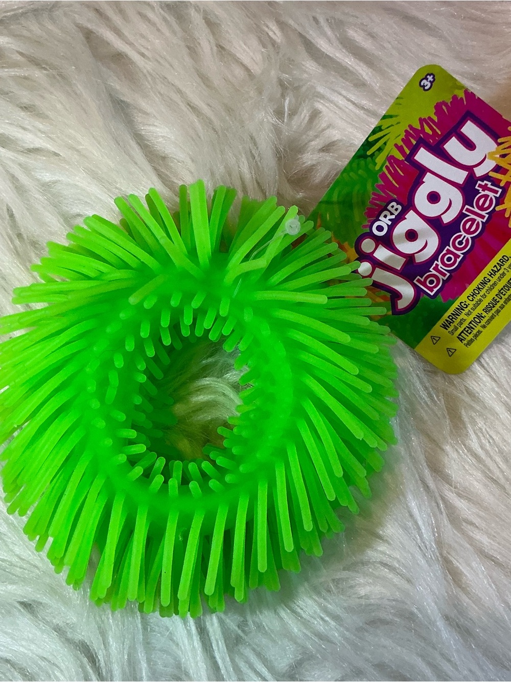 NWT Orb neon green jiggly bracelet
